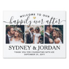 1 Sided Happily Ever After 3 Photo Wedding Yard