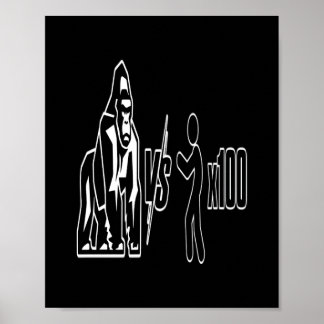 1 Silverback Gorilla vs 100 Humans_3 Poster