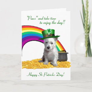 1. Spiritual Westie St Patricks Card