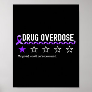 1 Star Rating Drug Overdose Awareness Fun Fighter Poster