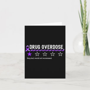 1 Star Rating Drug Overdose Awareness Funny Fighte Card