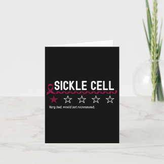 1 Star Rating Sickle Cell Awareness Funny Fighter  Card