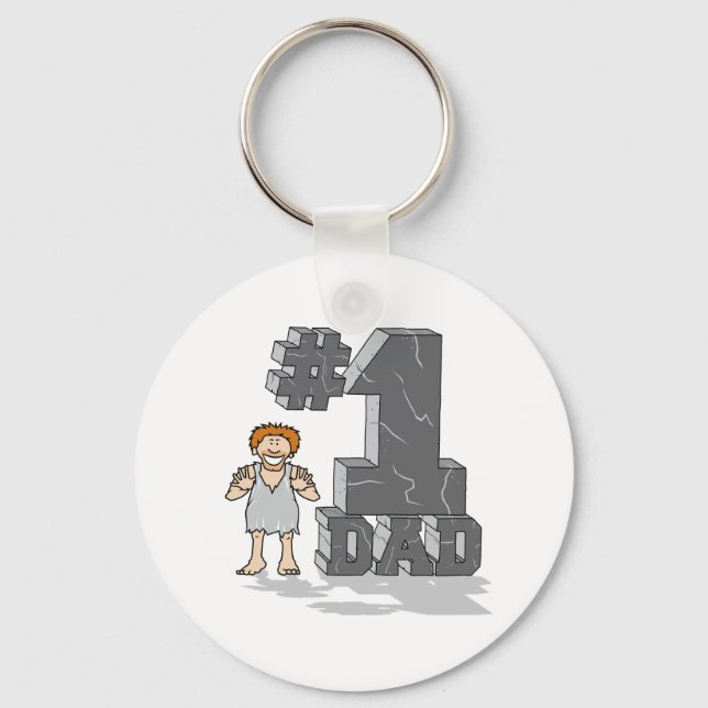 #1 Stone Age Dad Key Ring (Front)