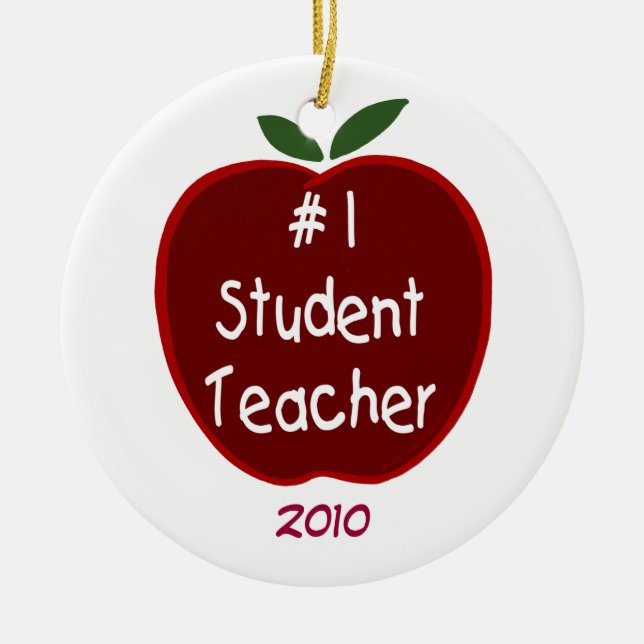 #1 Student Teacher Ornament (Front)