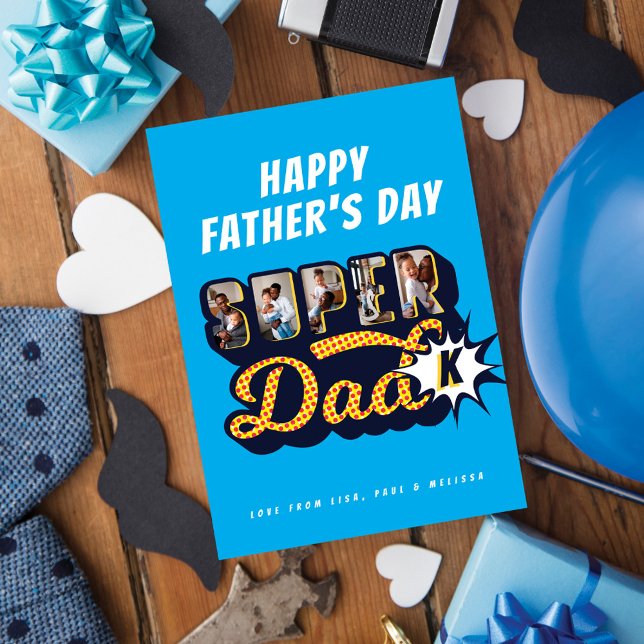 #1 Super Dad Superhero Comic Book Father's Day Card (Creator Uploaded)