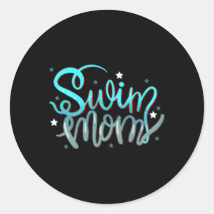 1 Swim Mum Swimmers Mothers Classic Round Sticker