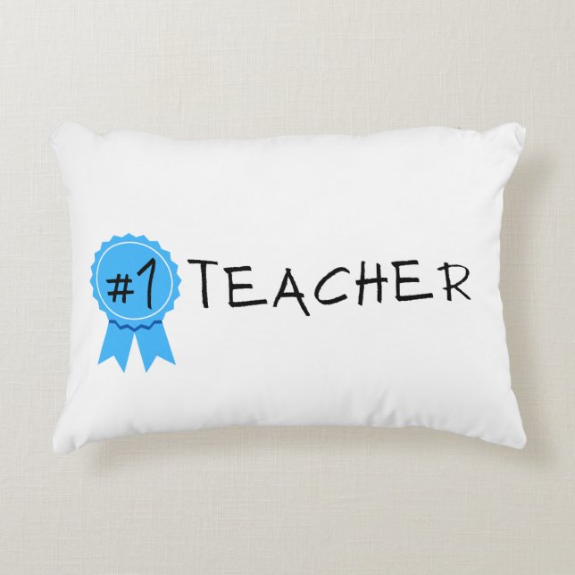 #1 Teacher Decorative Cushion (Front)