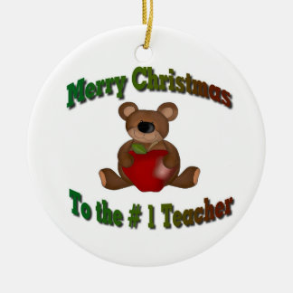 # 1 Teacher Merry Christmas Ceramic Tree Decoration