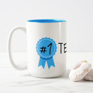 #1 Teacher Two-Tone Coffee Mug