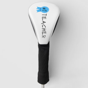 #1 Teacher White Golf Head Cover