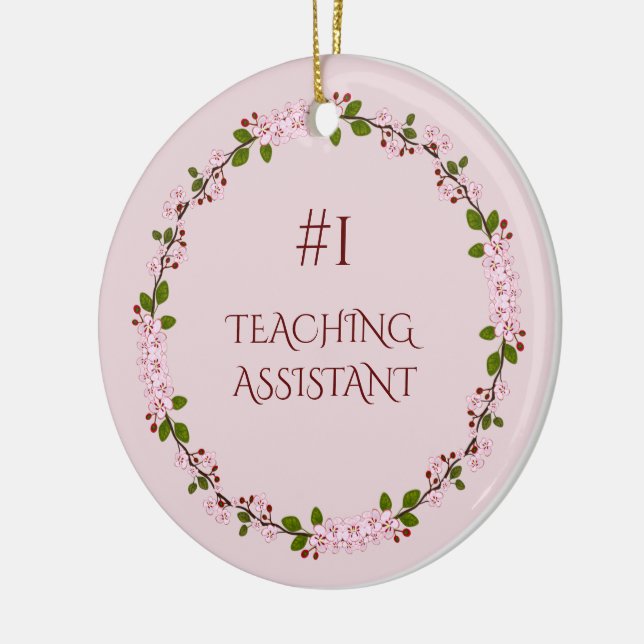 #1 Teaching Assistant Ceramic Tree Decoration (Left)