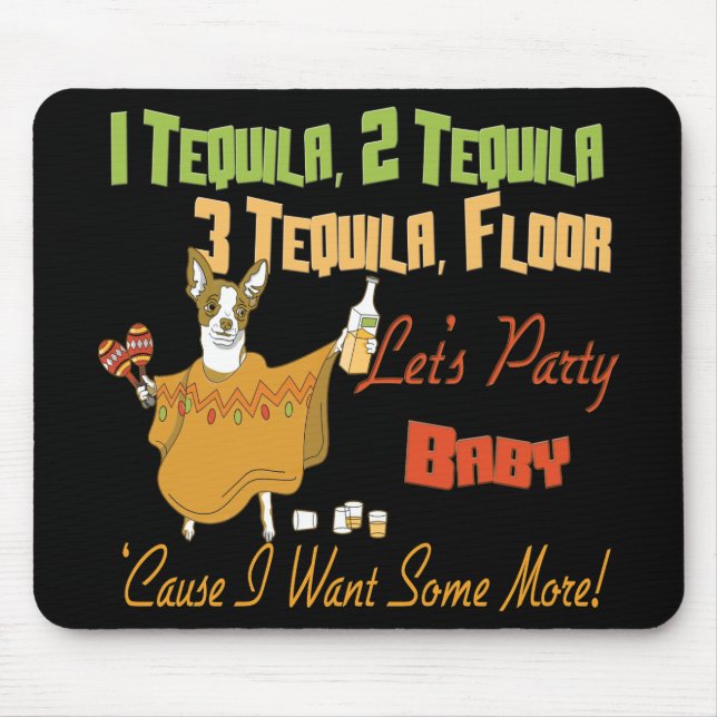 1 Tequila 2 Tequila 3 Tequila Floor Mouse Mat (Front)