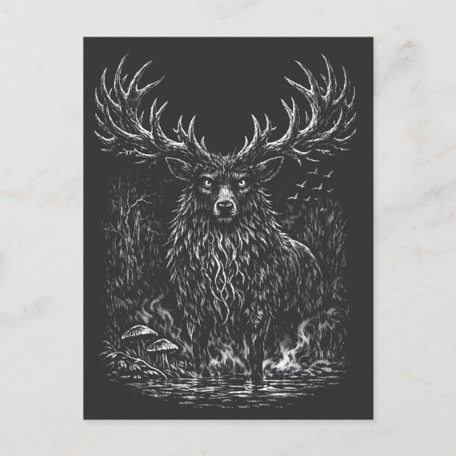 1. The Shadow Stag by BurnsInHell Postcard (Front)