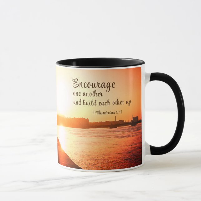 1 Thessalonians 5:11 Encourage One Another Bible Mug (Right)