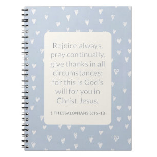 1 Thessalonians 5:16-18 Bible Verse Rejoice Always Notebook