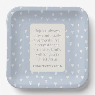 1 Thessalonians 5:16-18 Bible Verse Rejoice Always Paper Plate