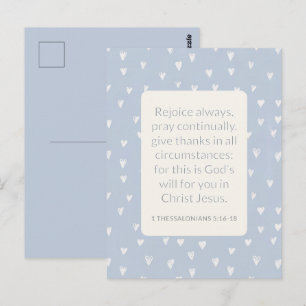 1 Thessalonians 5:16-18 Bible Verse Rejoice Always Postcard
