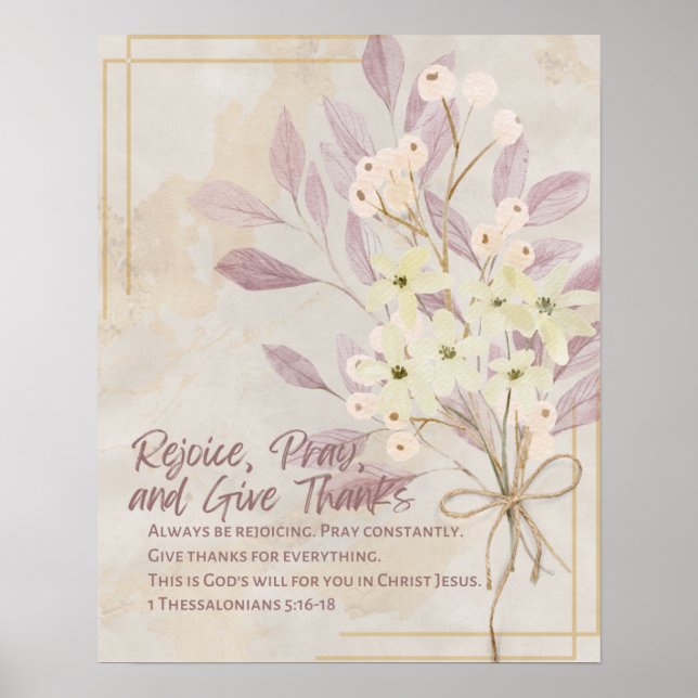 1 Thessalonians 5:16-18 | Poster (Front)