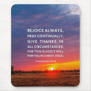 1 Thessalonians 5:16-18 Rejoice Always Mouse Mat