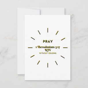1 Thessalonians 5:17 Bible Verse Flat Greeting Card