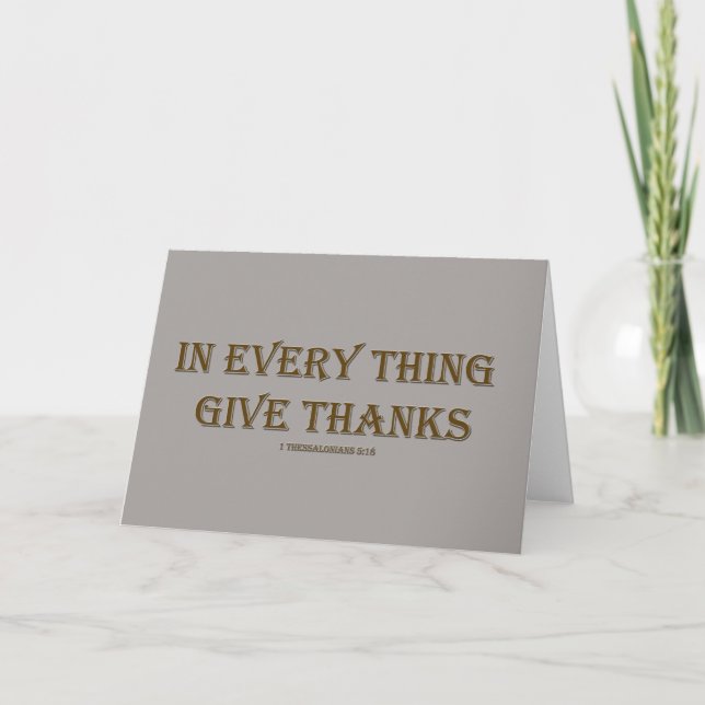 1 Thessalonians 5:18 Card (Front)