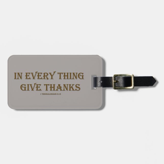 1 Thessalonians 5:18 Luggage Tag (Front Horizontal)