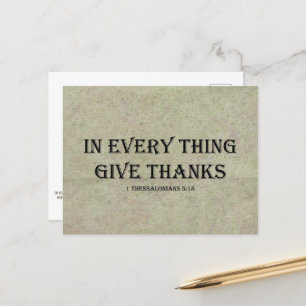 1 Thessalonians 5:18 Postcard