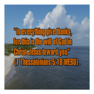 1 Thessalonians 5:18 WEBU Poster