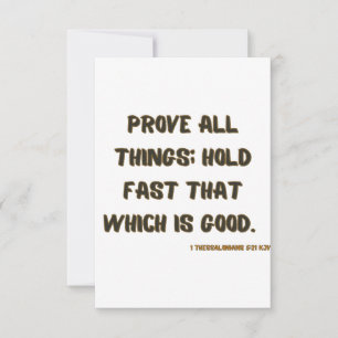 1 Thessalonians 5:21 KJV Bible Verse Flat Greeting Card