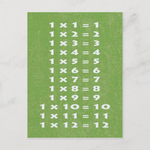 #1 Times Table Postcard Fun Kids & Teacher