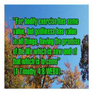 1 Timothy 4:8 WEBU Poster