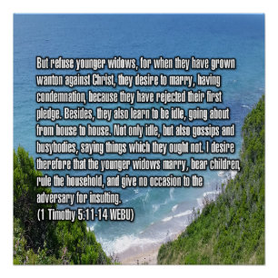 1 Timothy 5:11-14 WEBU Poster