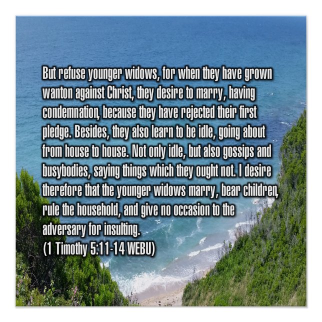 1 Timothy 5:11-14 WEBU Poster (Front)