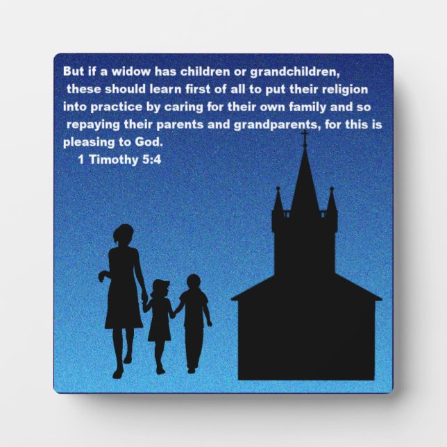 1 Timothy 5:4 Plaque (Front)