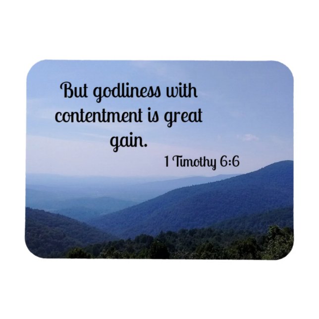 1 Timothy 6:6  Magnet (Horizontal)