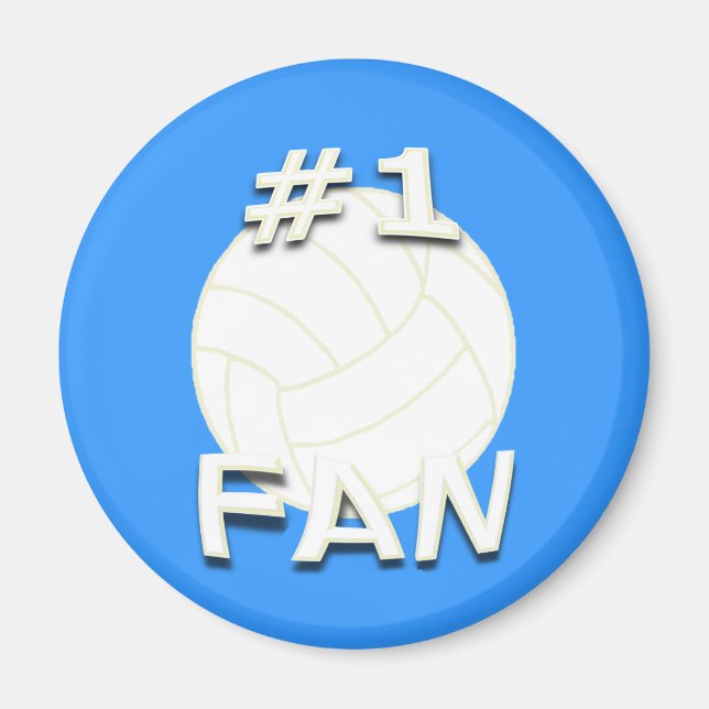 #1 Volleyball Fan Magnet (Front)