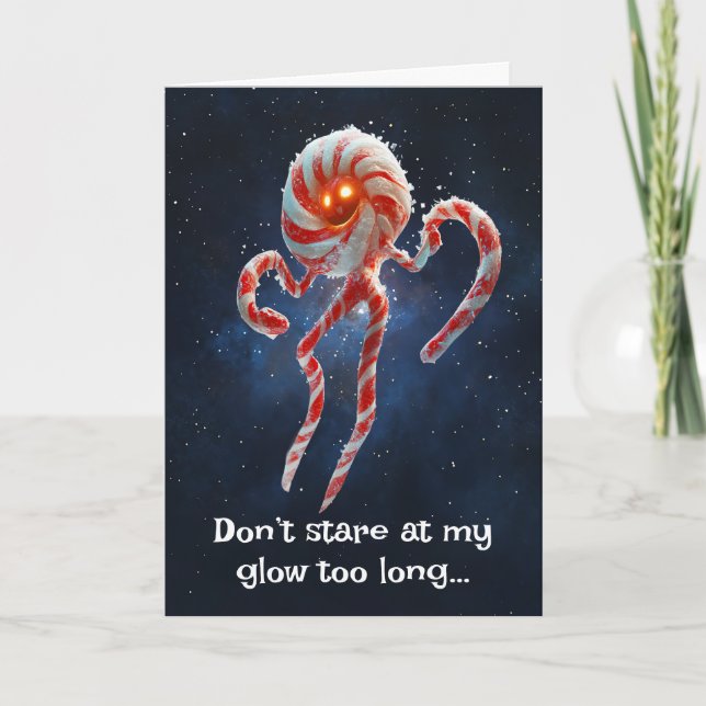 *~* .1 Whimsical Glow Funny Magical Christmas AP97 Thank You Card (Front)