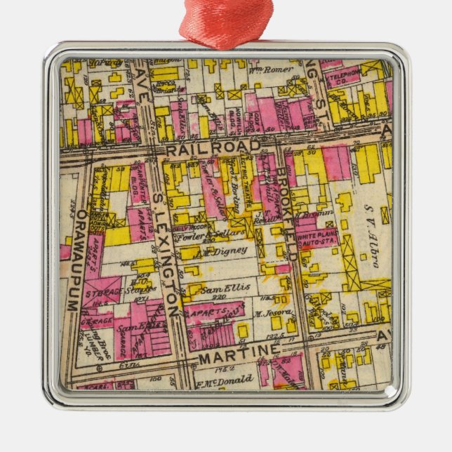 1 White Plains Metal Tree Decoration (Front)