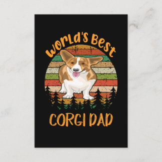 1 World's Best Corgi Dad Enclosure Card