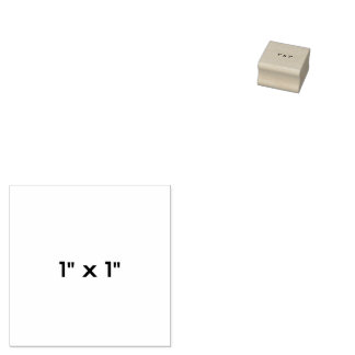 1" x 1" rubber stamp