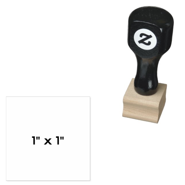 1" x 1" rubber stamp (Stamped)