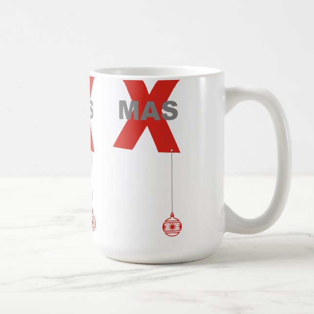 1 Xmas with Christmas Tree Ornament Coffee Mug (Right)