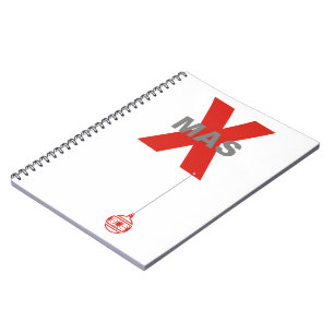 1 Xmas with Christmas Tree Ornament Notebook