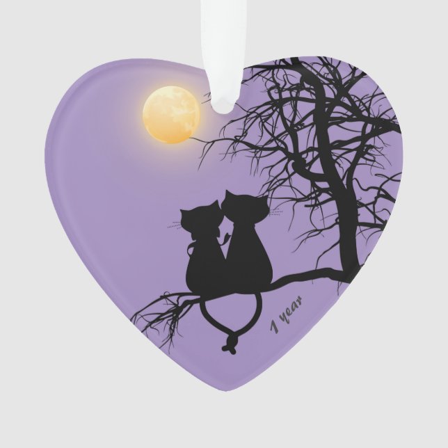 1 Year And ForEver Custom Hearts Ornament (Front)