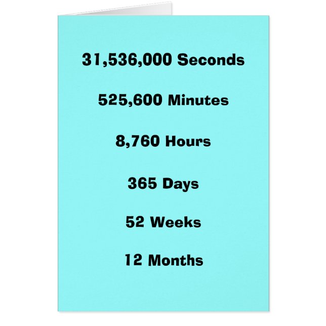 1 year any way you slice it (Front)