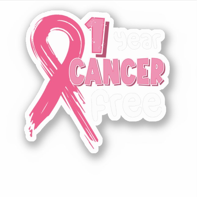 1 Year Breast Cancer Free Pink Breast Cancer Survi (Front)