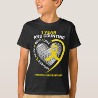 1 Year Cancer Survivor Gold Childhood Cancer Aware