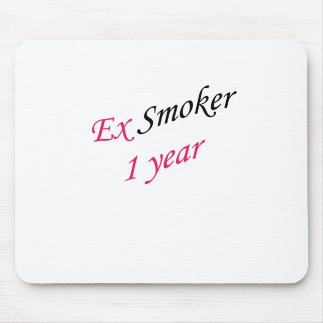 1 year ex-smoker mouse mat (Front)