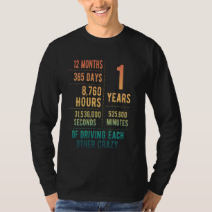1 Year Married Funny 1st Wedding Anniversary T-Shirt