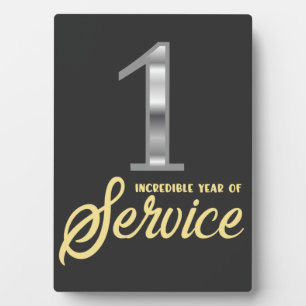 1 Year of Service 1st Employee Anniversary Plaque
